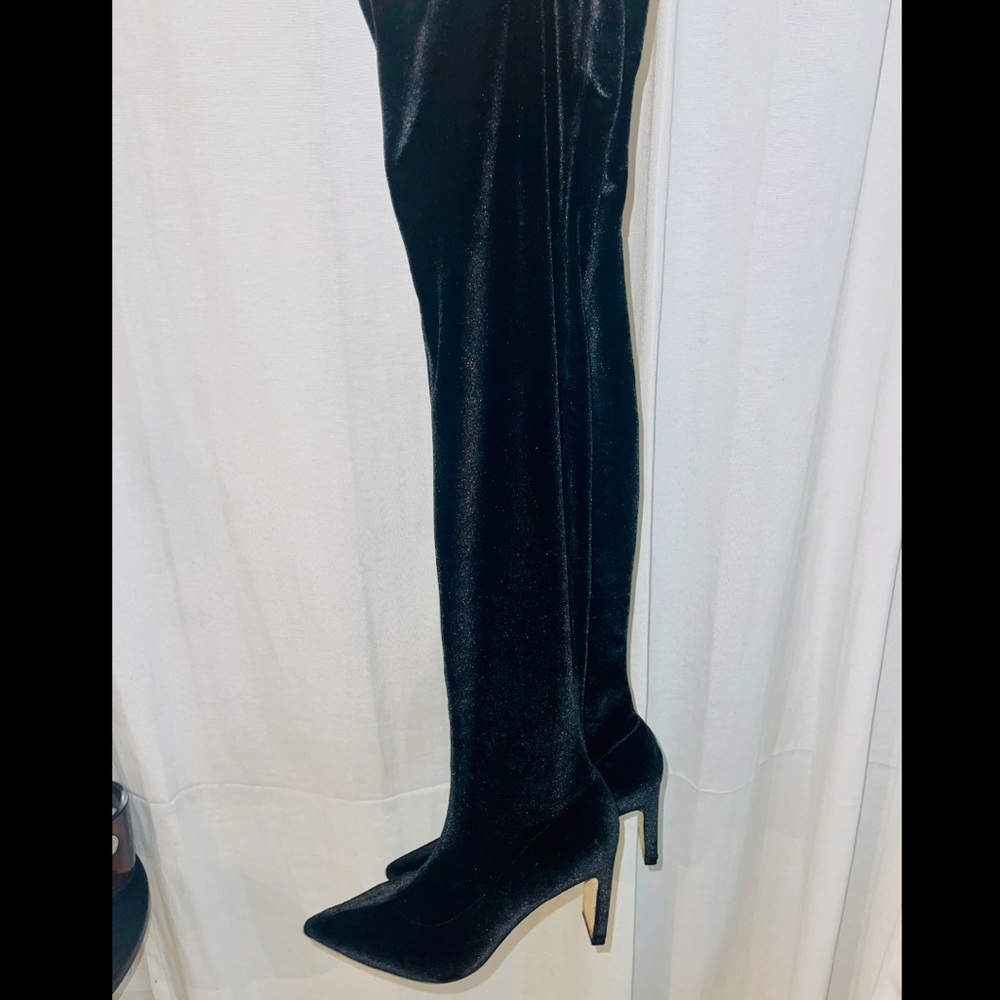 Sigerson Morrison High Heel Hye Velvet Boots - Picture 4 of 5